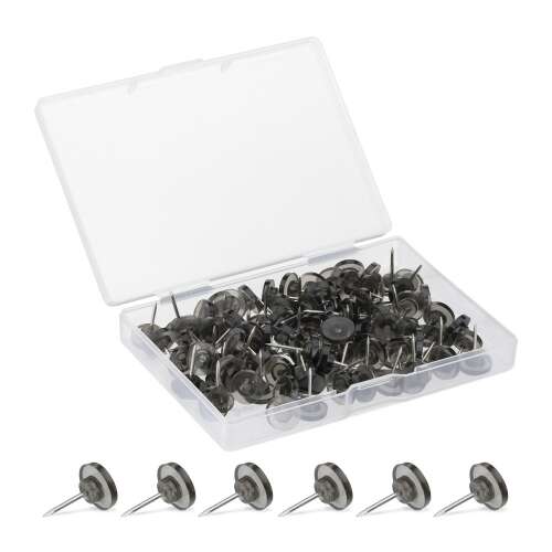 Sada 100 pešiakov 11 x 16 mm Kwmobile, sivá, polyester, 60173.02 110379995