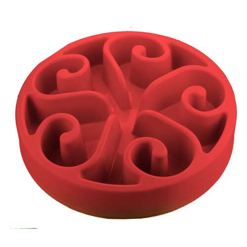 Eat Slow Live Longer Labirintus etetőtál kutyáknak, piros