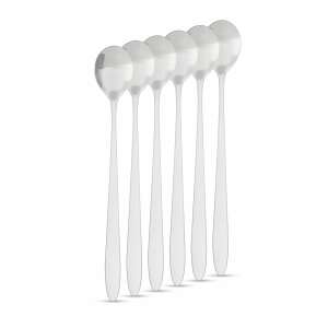 Lingurite de cafea din otel inoxidabil / linguri latte macchiato – 186 x 30 mm – set de 6 110381231 - Linguri