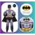 Batman jelmez fiúknak, 10-12 éves korig, fekete és szürke színben, tartalmazza az overált, a maszkot és a köpenyt