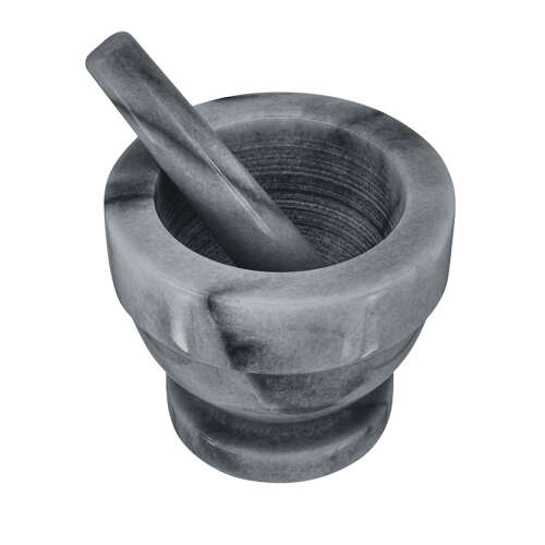 Mozsár mozsártörővel Judge, márvány, 13x11,5 cm, szürke