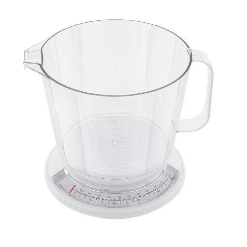 Waga kuchenna Judge z przezroczystego plastiku, pojemność 2,2 kg, 20,5 x 18 cm, mierzy w kg/g i lb/oz