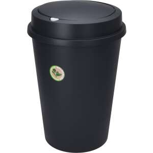 Antracytowy kosz na śmieci z pokrywą, 47 litrów, Excellent Houseware - Projektowanie wnętrz