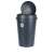 Anthrazitfarbener Abfalleimer mit offenem Deckel, 47 Liter, Excellent Houseware