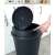 Anthrazitfarbener Abfalleimer mit offenem Deckel, der den Deckelmechanismus zeigt, 47 Liter, Excellent Houseware