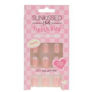 Set Unghii False, Sunkissed, French Pink, 24 bucati, Lipici inclus 110384542 - Vârful unghiei