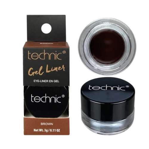 Гел очна линия, Technic, Gel Pot Liner Eyeliner, кафява, 3 g 110384543