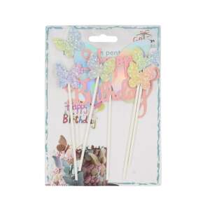 Cake Topper tort mesaj roz Happy Birthday 110384754 - Decoratiuni pentru tort