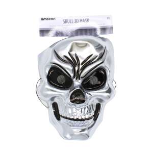 Maska Halloween, Amscan, metaliczny model czaszki, jeden rozmiar 110384781 - Amscan