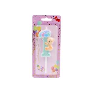 Geburtstagskerze, für Kinder, Zahl 1, Giftdesign, 8 cm