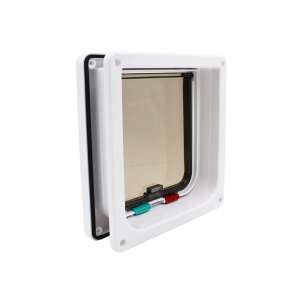 Koopman ABS Cats Collection Swing Pet Door 4 режима на влизане/излизане за котки и малки кучета Бяла