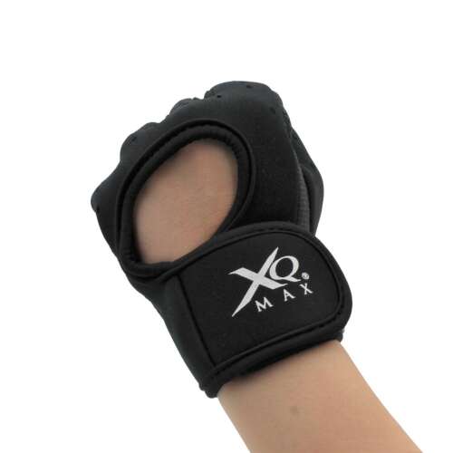 Cyklistické rukavice XQ Max, bezprstové, čierne, zapínanie na suchý zips, veľkosť L/XL