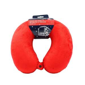 Възглавница за пътуване за възрастни, червена, мемори пяна, 30 см 110385248 - Възглавница за врата