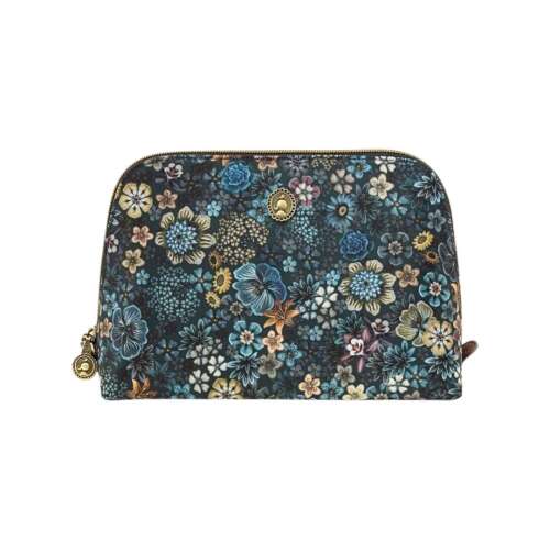 Kosmetiktasche Triangle Medium, Pip Studio, Blau, 24/17x16,5x8 cm, Tutti i Fiori-Kollektion 110385501
