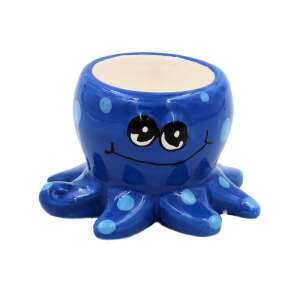 Modrý keramický držiak na vajíčka chobotnice 110385720 - Kuchynské pomôcky