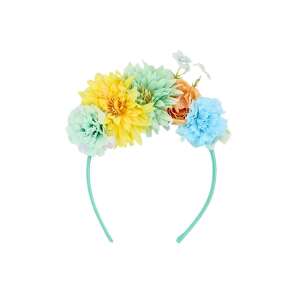 Korona do włosów ze wzorem popcornu, kolor turkusowy 110385753 - Spinka do włosów, kratka do włosów