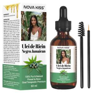 Ulei Premium de Ricin Negru Jamaican 100% Pur & Natural NOVA KISS® pentru cresterea parului, ingrijirea scalpului, pielii, genelor si sprancenelor, 60 ml 110386406 - Ulei de păr