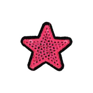 Flitteres Csillag Applikáció - Fukszia - 35 mm 110386992 - Vasalható matrica