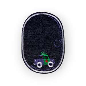 Vasalható Farmer Folt - Autó - Ovális - 7,8x12cm 110387031 - Vasalható matrica