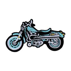 Motorkerékpár Applikáció - Türkiz - 5,8x10,3cm 110387045 - Vasalható matrica