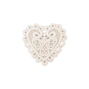 Horgolt Szív Applikáció - 4,8 x 5 cm 110387241 - Csipke