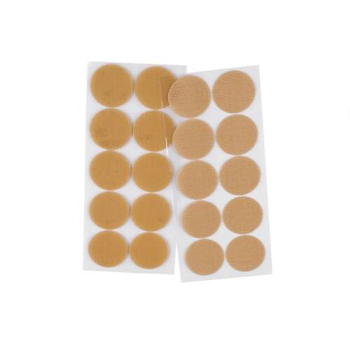 Tépőzár - Öntapadós Kör - Bézs - 35 mm - 10 pár 110387465