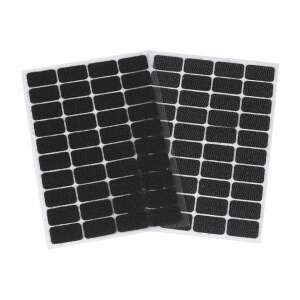 Öntapadós Tépőzár Téglalapok - 40 pár - 15x25 mm - Fekete 110387560 - Tépőzár