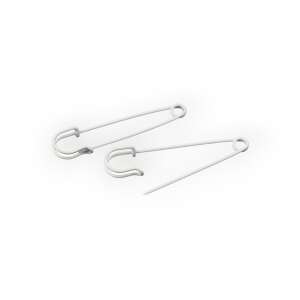 Fém Biztonsági Tű - 2 db - Fehér - 7 cm 110387724 - Művészet & Hobbi