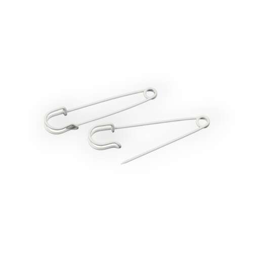 Fém Biztonsági Tű - 2 db - Fehér - 7 cm 110387724