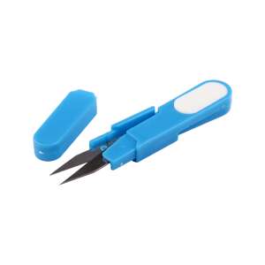 Foarfeca ciupitoare cu capac pentru ate Crisalida, 12 cm, Albastru 110387854 - Foarfece