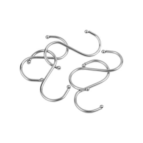 Fém S-Kampók - 5 db - 3,2 x 7 cm - Ezüst 110387867