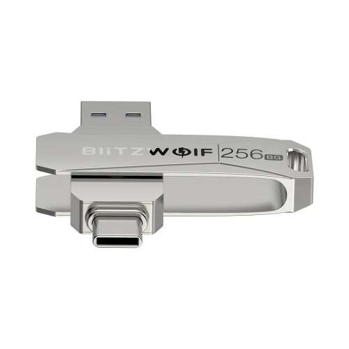 BlitzWolf BW-UPC2 256GB USB Type-C és USB-A 3.0 Pen Drive telefonhoz és számítógéphez, alumínium ház