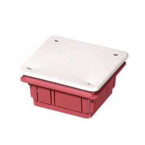 Unterputzdose mit Deckel Serie 350 92x92x45 rot-weiß EC350C1