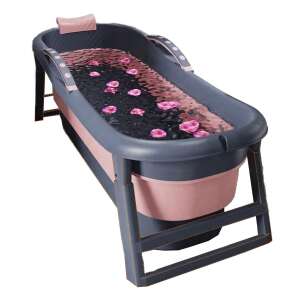 Cada pliabila Premium pentru copii, adulti, familie, portabila, potrivita pentru apa calda, rece, rol de tratament SPA, cu scurgeri multiple, cu termometru, capac si role de masaj, lungime 15 110388136 - Mobiliere