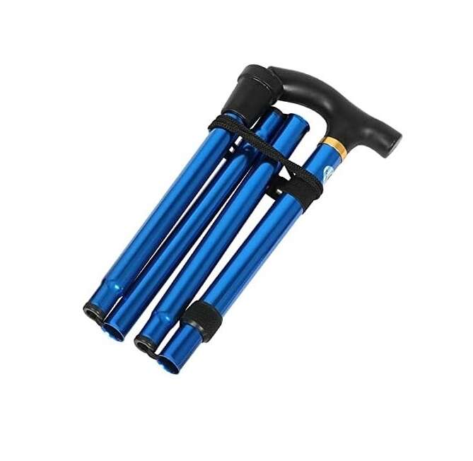 Összecsukható ortopéd sétabot, könnyű, alumínium, 92 cm, kék