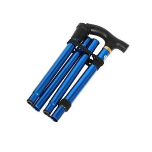 Baston ortopedic pliabil, usor, din aluminiu, 92 cm, albastru