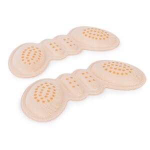 2 darabos tapadós sarokvédő cipőbetét készlet, hab és poliészter, 9,8 x 3,6 cm, vastagság 7 mm, krém