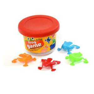 Békás játék, 12 ugráló béka 4 színben: zöld, piros, narancs és kék, gyerekeknek, szórakoztató játék, parti játék, játék - Androni