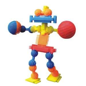 Miniland InterBlocks 100 darabos építőjáték készlet, robot építve a blokkokból - Miniland