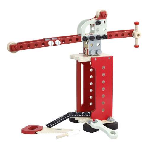 Játékműhely drevená stavebnica žeriav, zmontovaný