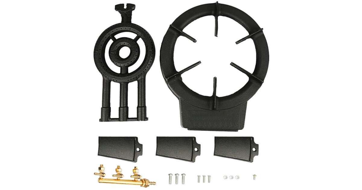 Pirostrie fonta SARA cu 3 robineti +  Kit reglabil gpl RH-10 + Tub flex 2M+2 Coliere 110393693