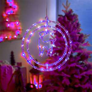 40 x 40 cm LED karácsonyi rénszarvas fénydekoráció - Nonbrand Fényfüzér