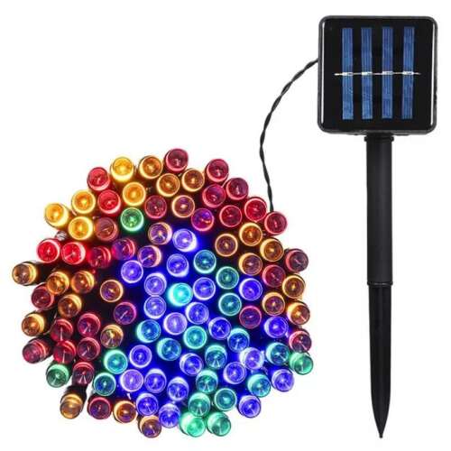 Napelem húr 1000 led, 100 m, tarka, távirányítóval