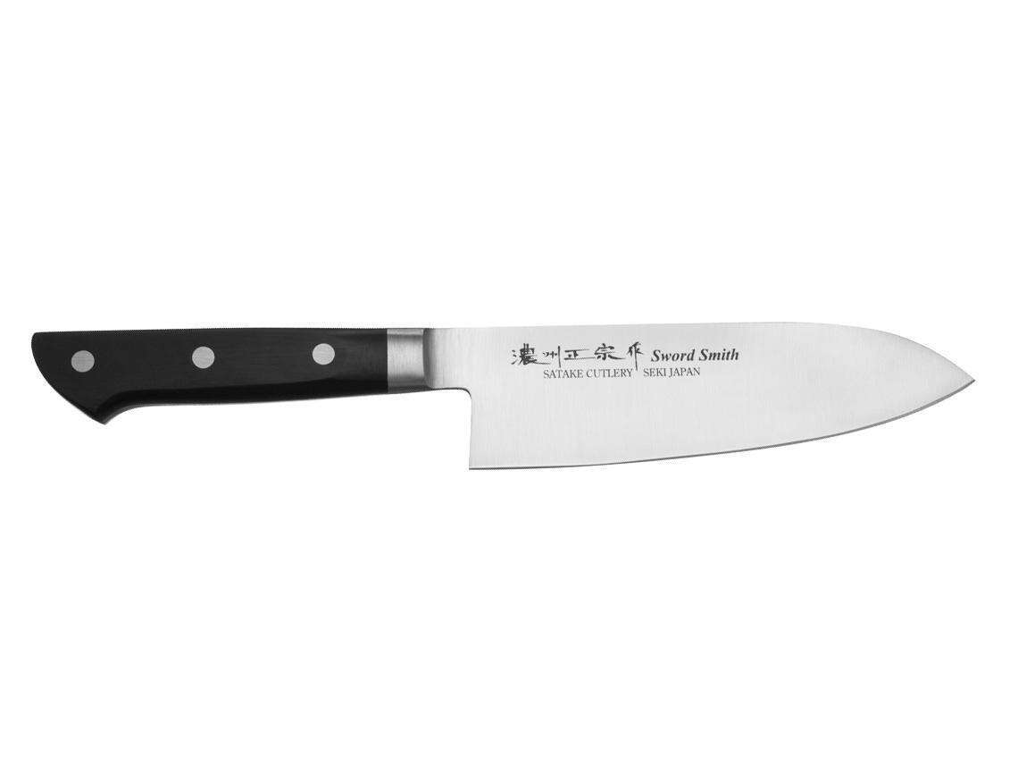 Satake Satoru Santoku Kés - Molibdén-Vanádium Acél - 17 cm