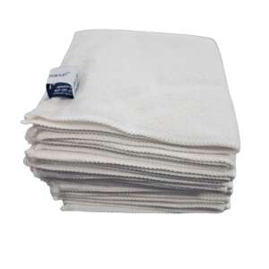 Kiváló minőségű mikroszálas törlőkendő csomag 30x30 cm, (10 darab) fehér, 250gsm - QLEANUP WHITE 110394189 - Mikroszálas törlőkendő