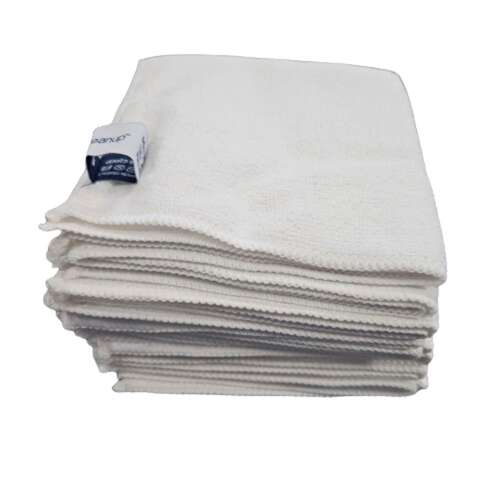 Kiváló minőségű mikroszálas törlőkendő csomag 30x30 cm, (10 darab) fehér, 250gsm - QLEANUP WHITE 110394189