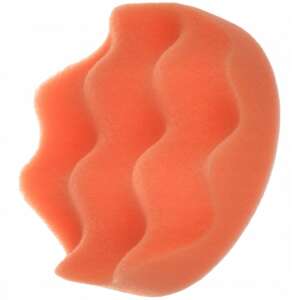 100 mm oranžová stredne tvrdá vlnitá leštiaca špongia na suchý zips 110394539 - Leštiace kotúče