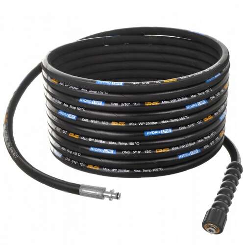 Tuyau Haute Pression 15 Mètres 250 Bar DN8 Pour Nettoyeur Kärcher Pro - Embouts M22/11 Mm