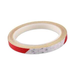 Piros és fehér fényvisszaverő szalag kerékpárokhoz, autókhoz és egyéb tárgyakhoz - Jelölés & Figyelmeztetés