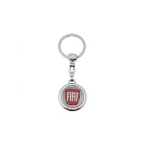 Kľúčenka Fiat, kovová, červené logo, na autokľúč - Kľúčenky